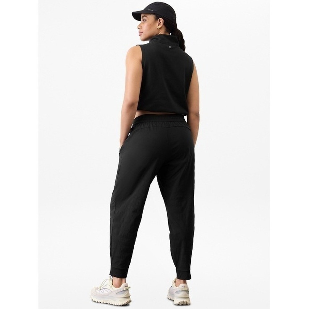 NWT Athleta 2025 Trekkie Relaxed Mid Rise Jogger Pants Black S Ripstop Stretch - Picture 9 of 14